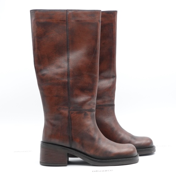 NEW Size 7 Women's Free People Dana Distressed Pull-On Leather Boots - Picture 3 of 16